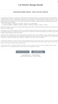 Mobile Screenshot of lgelectricrangerecall.com